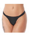Rimba - Lederen Dames String - Rekbare Bandjes - Zwart-Erotiekvoordeel.nl