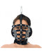 Rimba - Leren Muilkorf - Hoofdmasker Met Ring Boven - Hoofdbondage-Laced-up.nl