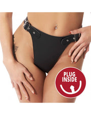 Rimba - Leren Slip - Dildo aan Binnenzijde - Afmetingen Dildo 12 x 3.5 cm-Erotiekvoordeel.nl