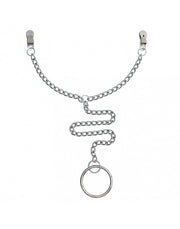 Rimba - Metal Nipple Clamps with Chain and Scrotum Ring Ø 50 mm - Laced-up.nl