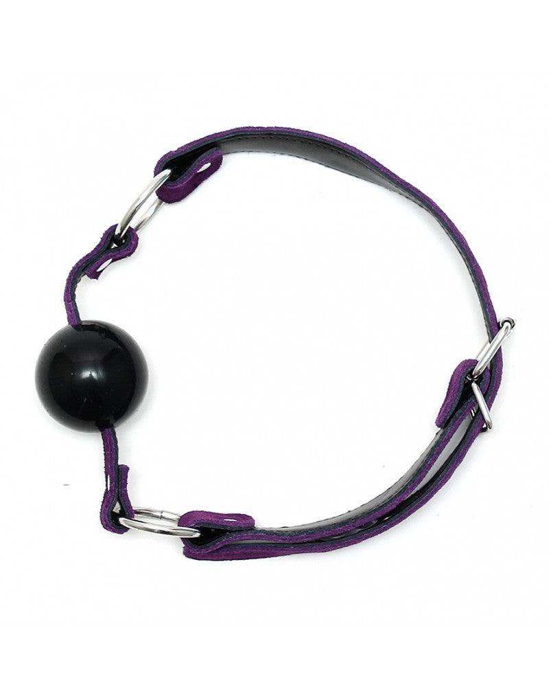Rimba - Mondknevel - Ball Gag Met Siliconen bal - Paars-Erotiekvoordeel.nl
