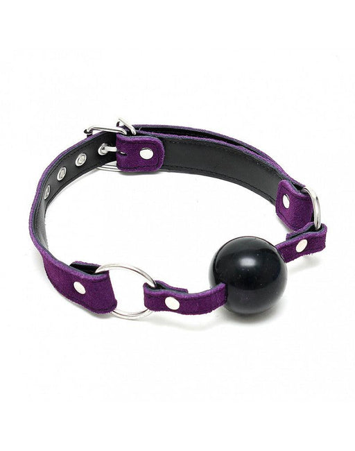Rimba - Mondknevel - Ball Gag Met Siliconen bal - Paars-Erotiekvoordeel.nl