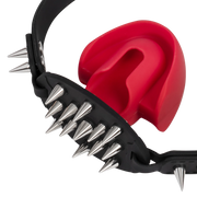 Rimba - Mondknevel met Bit en Studs — Zwart/Rood-Erotiekvoordeel.nl