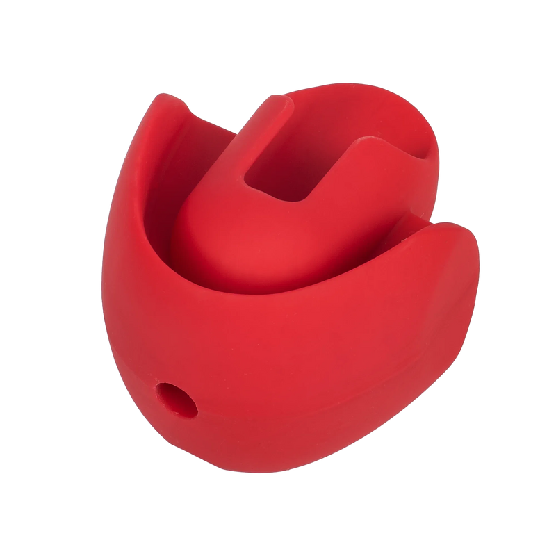Rimba - Mondknevel met Bit en Studs — Zwart/Rood-Erotiekvoordeel.nl
