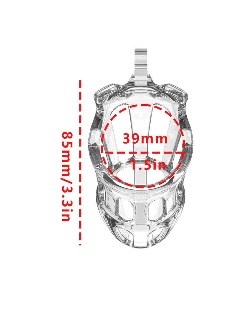 Rimba P-Cage - P-Cage PC01 - Cage de chasteté - Cage à pénis - Taille M - Transparent - Laced-up.nl