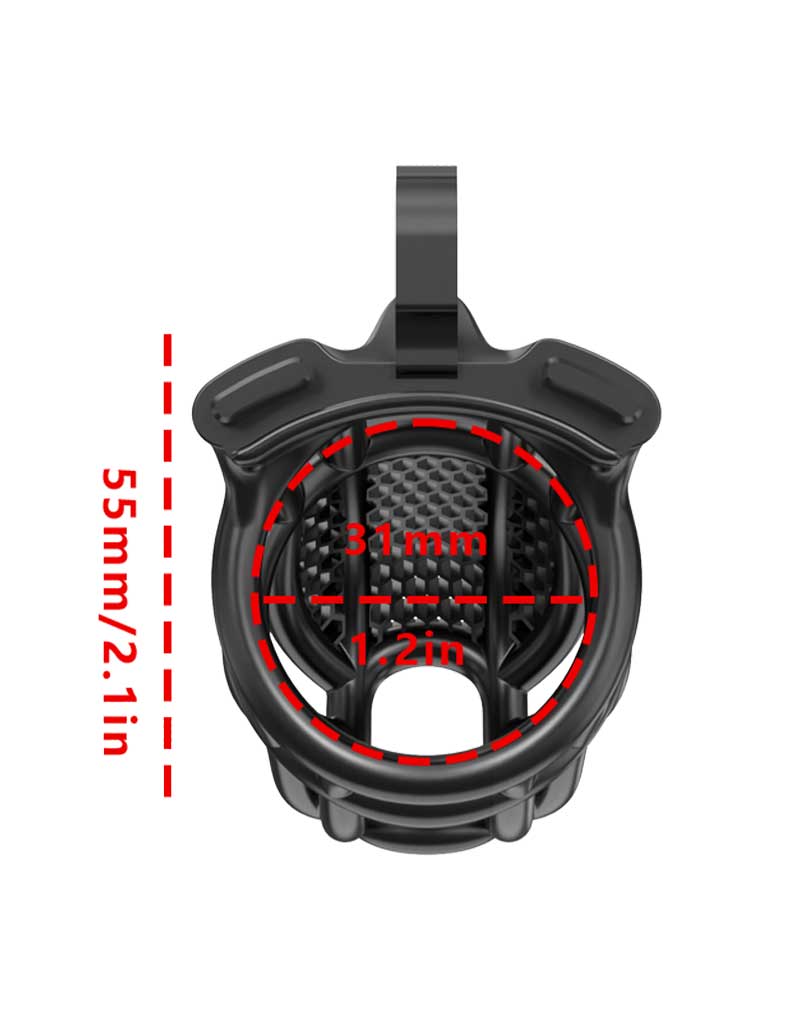 Rimba P-Cage - P-Cage PC06 - Chastity Cage - Penis Cage - Size S - Black-Laced-up.nl
