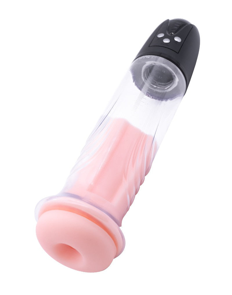 Rimba - P Pump PP05 - Elektronische Penispomp met Vagina Sleeve - Zwart-Laced-up.nl