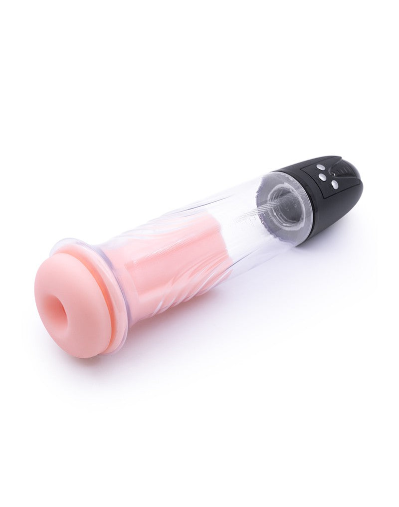 Rimba - P Pump PP05 - Elektronische Penispomp met Vagina Sleeve - Zwart-Laced-up.nl