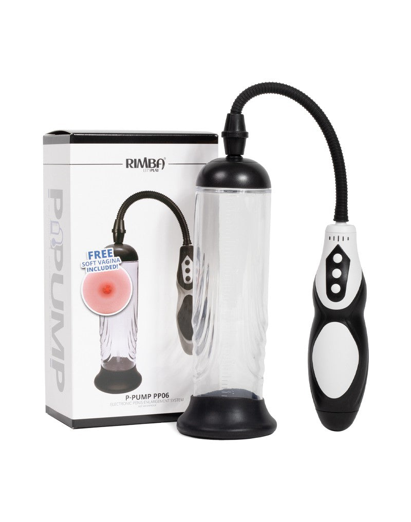 Rimba - P Pump PP06 - Penispomp met Afstandsbediening & Vagina Sleeve - Zwart-Laced-up.nl