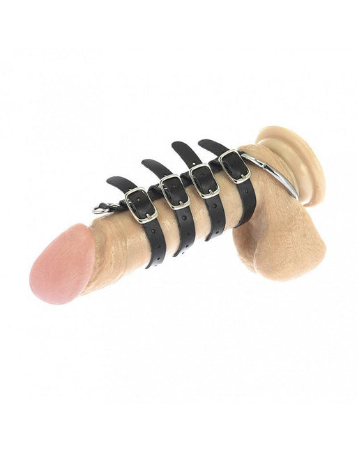 Rimba - Penis Strap Met Meerdere Leren Riempjes - Verstelbaar-Erotiekvoordeel.nl