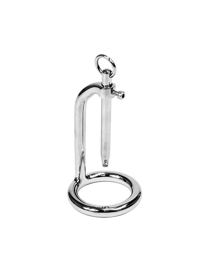 Rimba - Penis Plug - Chastity Cage - Penis Plug with Cock ring - Lockable - Stainless Steel - Laced-up.nl