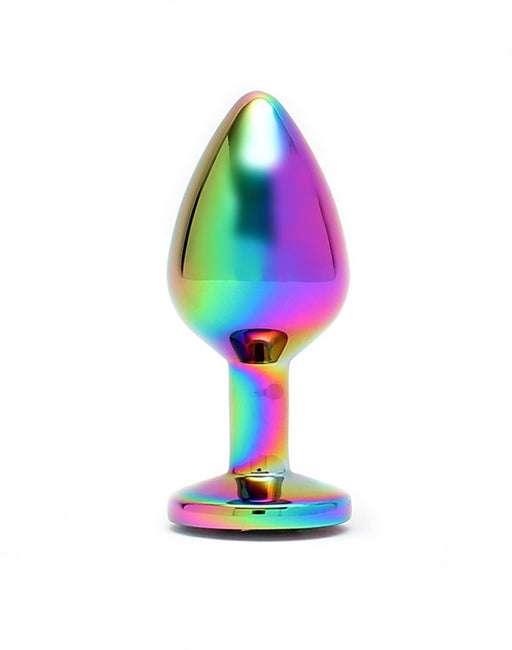 Rimba - Pisa - Rainbow RVS Buttplug Met Siersteen-Laced-up.nl