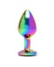 Rimba - Pisa - Rainbow RVS Buttplug Met Siersteen-Laced-up.nl