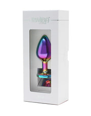 Rimba - Pisa - Rainbow RVS Buttplug Met Siersteen-Laced-up.nl