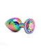 Rimba - Pisa - Rainbow RVS Buttplug Met Siersteen-Laced-up.nl