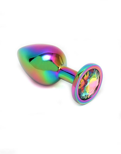 Rimba - Pisa - Rainbow RVS Buttplug Met Siersteen-Laced-up.nl