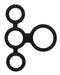 Rimba - Quatro - Cockring En Ball Splitter - Zwart-Laced-up.nl