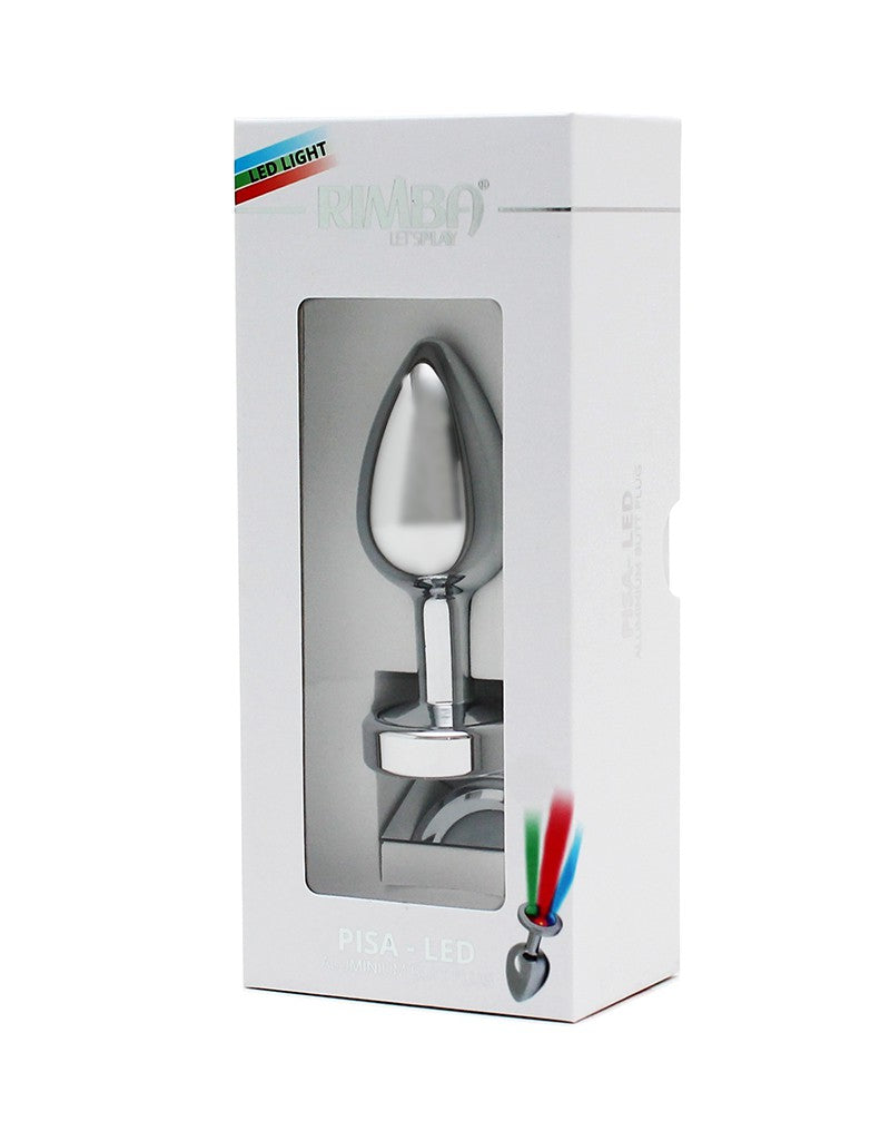 Rimba - RVS Buttplug Met LED-Verlichting Pisa - Zilver-Laced-up.nl