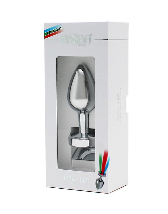Rimba - RVS Buttplug Met LED-Verlichting Pisa - Zilver-Laced-up.nl
