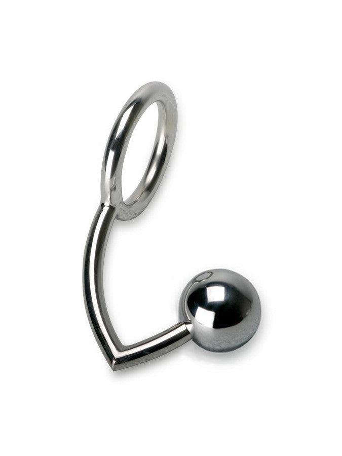 Rimba - Stainless Steel Cock Ring with Butt Plug - Anal Lock-Laced-up.nl