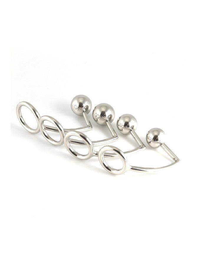 Rimba - Stainless Steel Cock Ring with Butt Plug - Anal Lock-Laced-up.nl