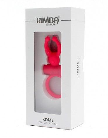 Rimba - Rome - Vibrerende Cockring Met clitoris stimulatie - Roze-Laced-up.nl