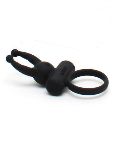 Rimba - Rome - Vibrerende Cockring Met clitoris stimulatie - Zwart-Laced-up.nl