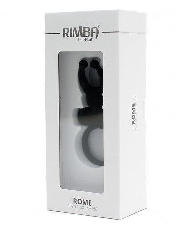 Rimba - Rome - Vibrerende Cockring Met clitoris stimulatie - Zwart-Laced-up.nl
