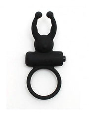 Rimba - Rome - Vibrerende Cockring Met clitoris stimulatie - Zwart-Laced-up.nl
