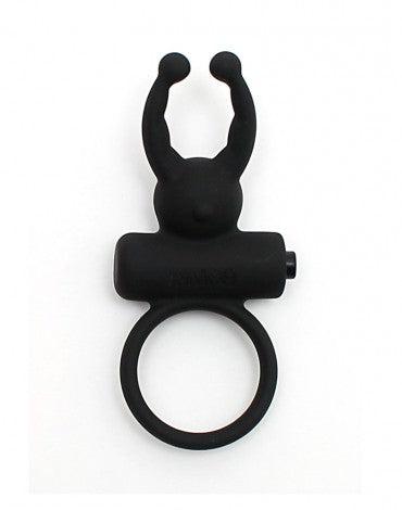 Rimba - Rome - Vibrerende Cockring Met clitoris stimulatie - Zwart-Laced-up.nl