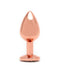 Rimba - Rosé Gouden Aluminium Buttplug Met Kristal-Laced-up.nl