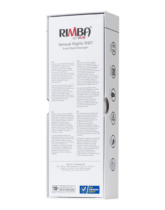 Rimba - Sensual Nights SN01 - Kleine Wand Vibrator - Massager - Zwart-Laced-up.nl