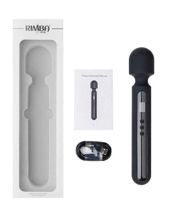 Rimba - Sensual Nights SN05 - Grote Wand Vibrator - Massager - Zwart-Laced-up.nl