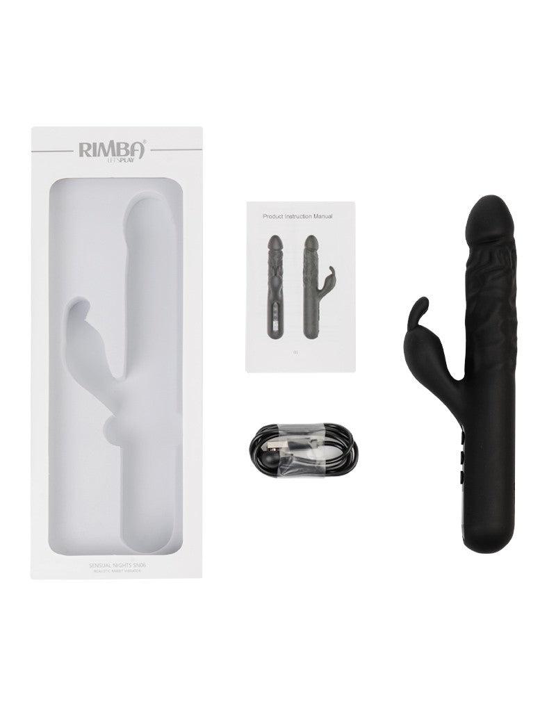 Rimba - Sensual Nights SN06 - Realistische Rabbit Vibrator - Zwart-Laced-up.nl