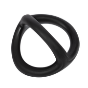 Rimba - Siliconen 3-Ring - Zwart-Erotiekvoordeel.nl