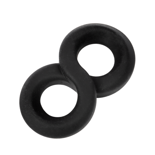 Rimba - Anneau en silicone en forme de 8 - Noir - Laced-up.nl