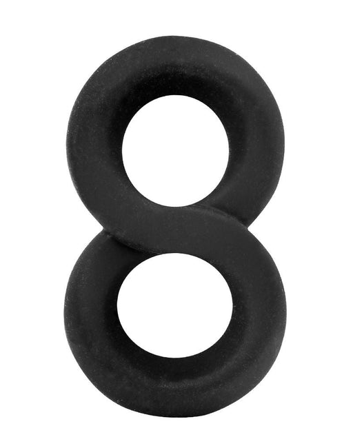 Rimba - Anneau en silicone en forme de 8 - Noir - Laced-up.nl