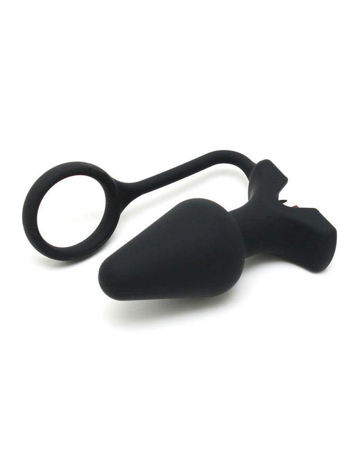 Rimba - Siliconen Buttplug met Cockring en One Speed Bullet Vibrator - Ø 4.4 cm-Laced-up.nl