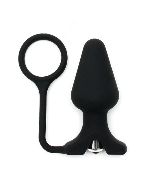 Rimba - Siliconen Buttplug met Cockring en One Speed Bullet Vibrator - Ø 4.4 cm-Laced-up.nl