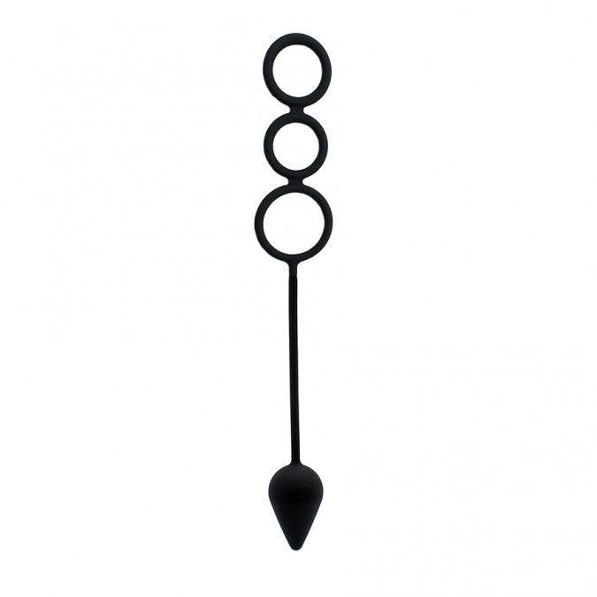 Rimba - Siliconen Cockring Met Buttplug Ø 46 mm-Laced-up.nl