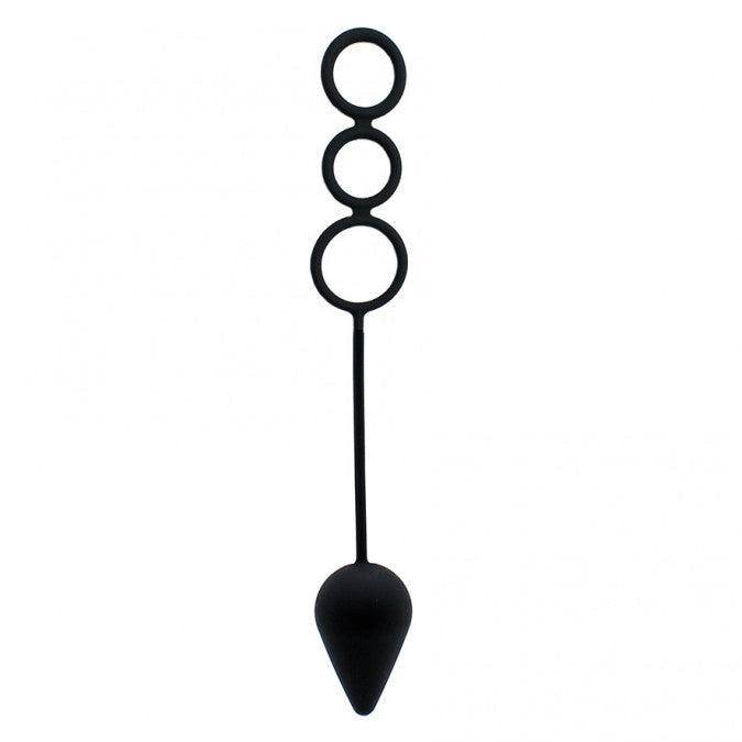 Rimba - Siliconen Cockring Met Buttplug Ø 46 mm-Laced-up.nl