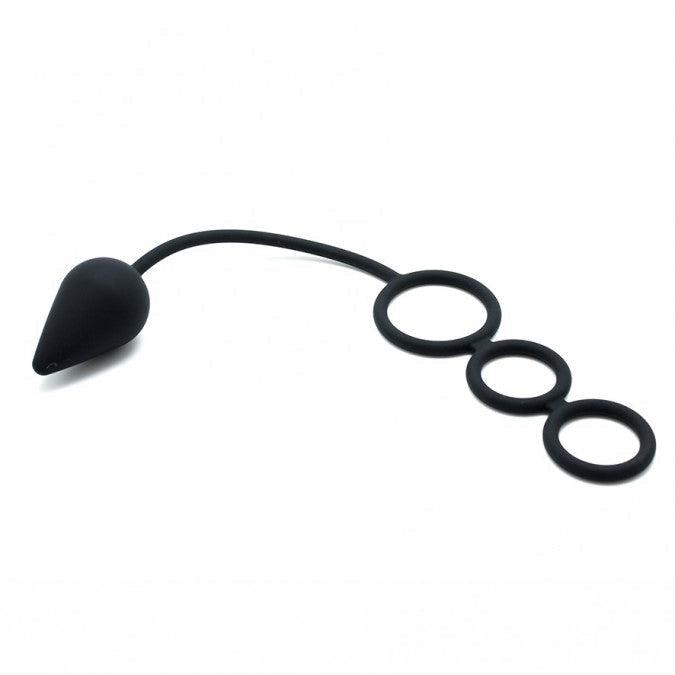 Rimba - Siliconen Cockring Met Buttplug Ø 46 mm-Laced-up.nl