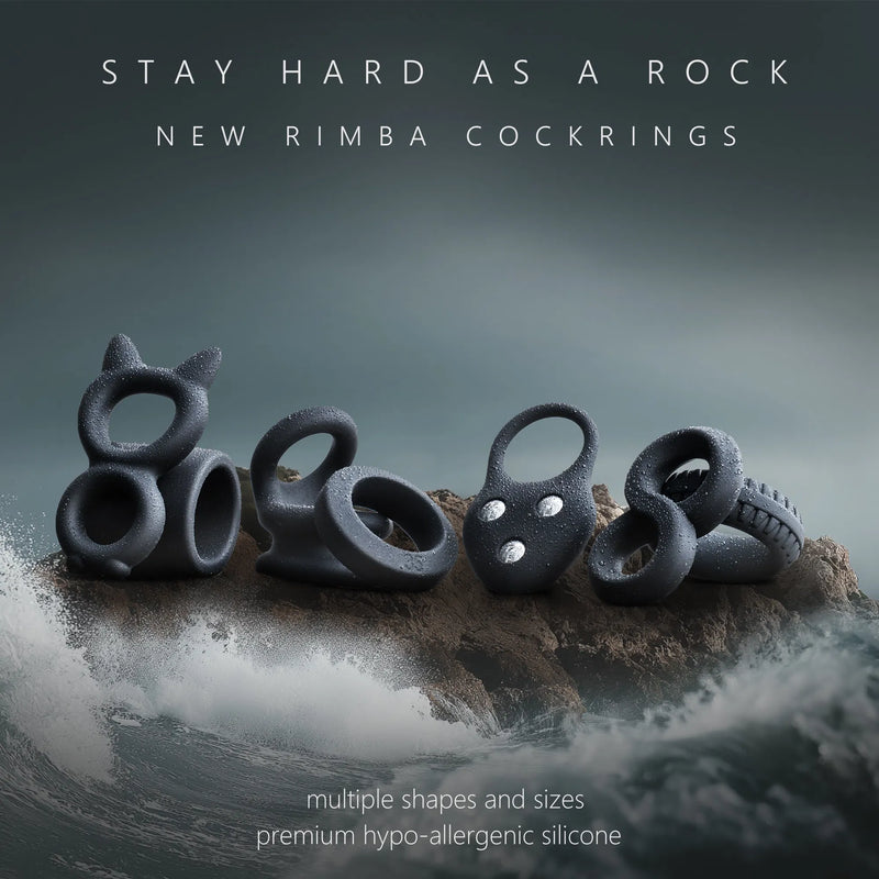 Rimba - Anneau pénien en silicone - Noir - Laced-up.nl