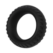 Rimba - Siliconen Cockring met Bandenmotief - Zwart-Erotiekvoordeel.nl