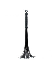 Rimba - Siliconen Flogger Zweep 48 strengen - Zwart-Laced-up.nl