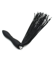 Rimba - Siliconen Flogger Zweep Met Vibrerende Dildo-Laced-up.nl