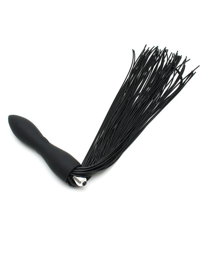 Rimba - Siliconen Flogger Zweep Met Vibrerende Dildo-Laced-up.nl