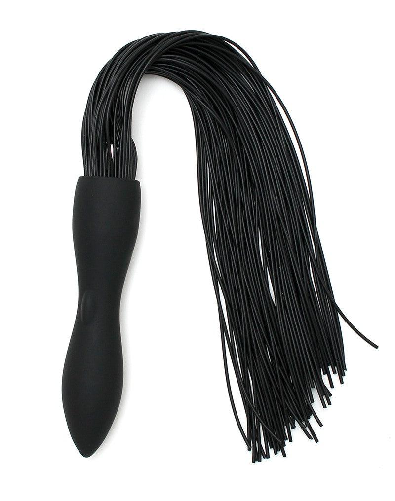 Rimba - Siliconen Flogger Zweep Met Vibrerende Dildo-Laced-up.nl