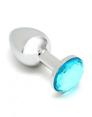 Rimba - Sofia - Metalen Buttplug Met Kristal - Blauw-Laced-up.nl