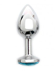 Rimba - Sofia - Metalen Buttplug Met Kristal - Blauw-Laced-up.nl